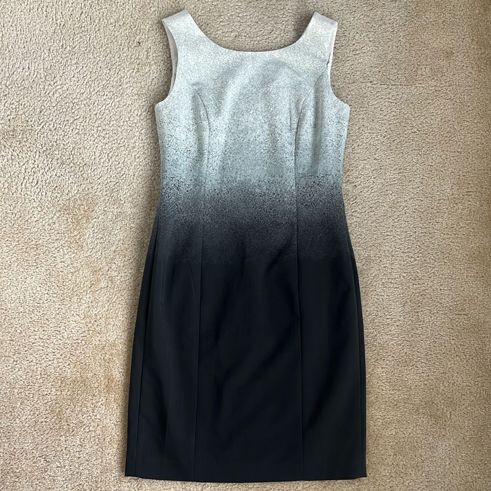 NWT Banana Republic Factory Speckled Ombré Pencil Dress Grey Black Size 6